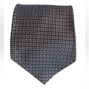 𝅺BROOKS Brothers Silk Tie Navy Blue With Purple Design